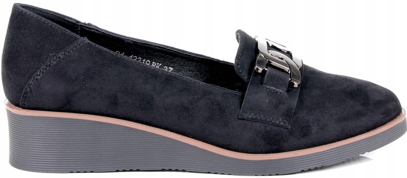 Pohodlná Dámská Kotníčková Obuv Mokasíny Černá Semišová Nazouvací Potocki