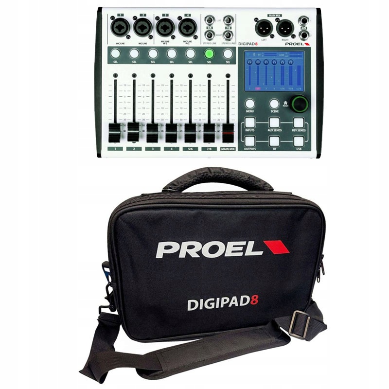 Proel DIGIPAD8 Digitální mixér speciální přepravní taška