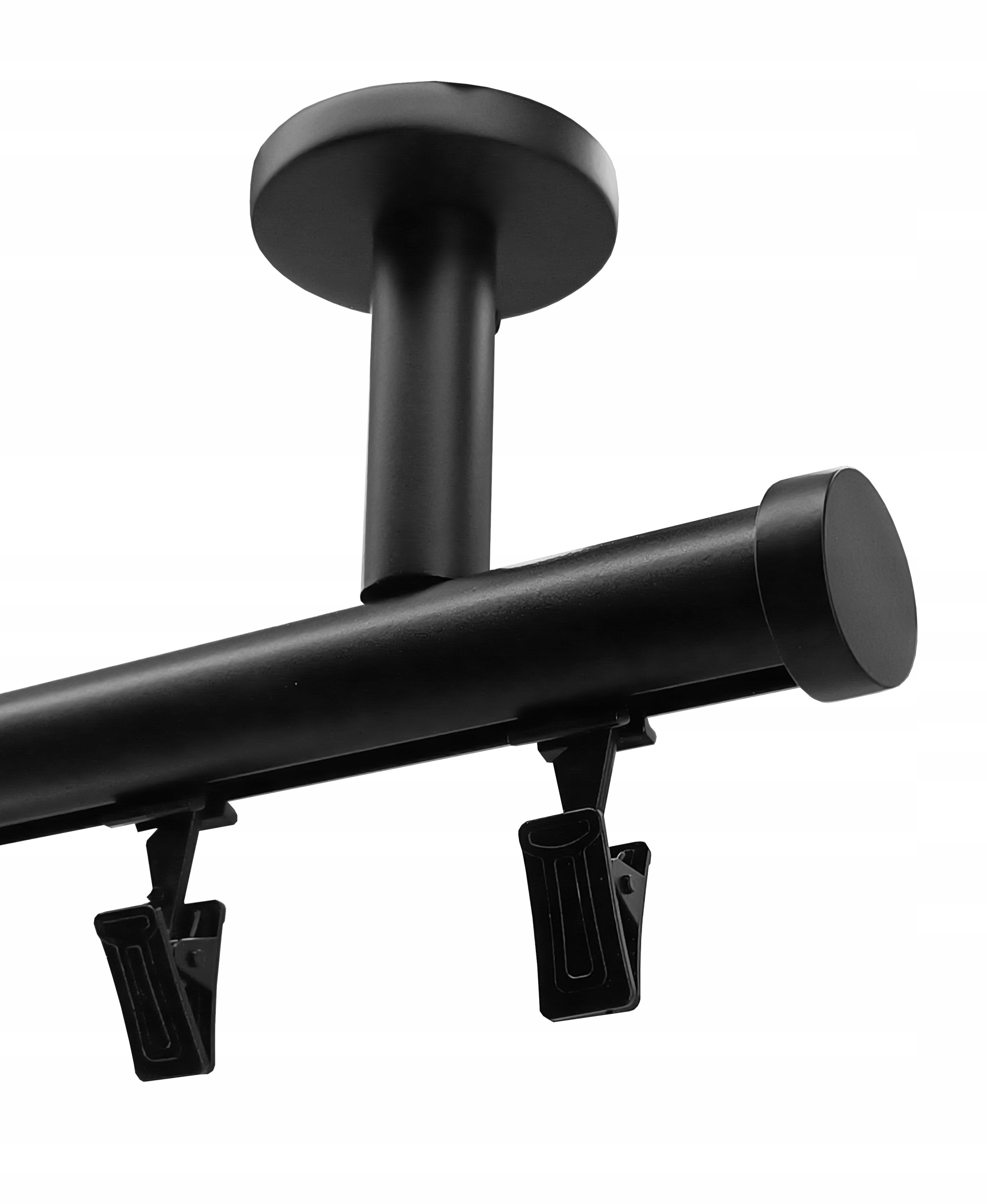 Garnýž stropní Aluminiový 20 mm Černý Mat 300 cm žabka