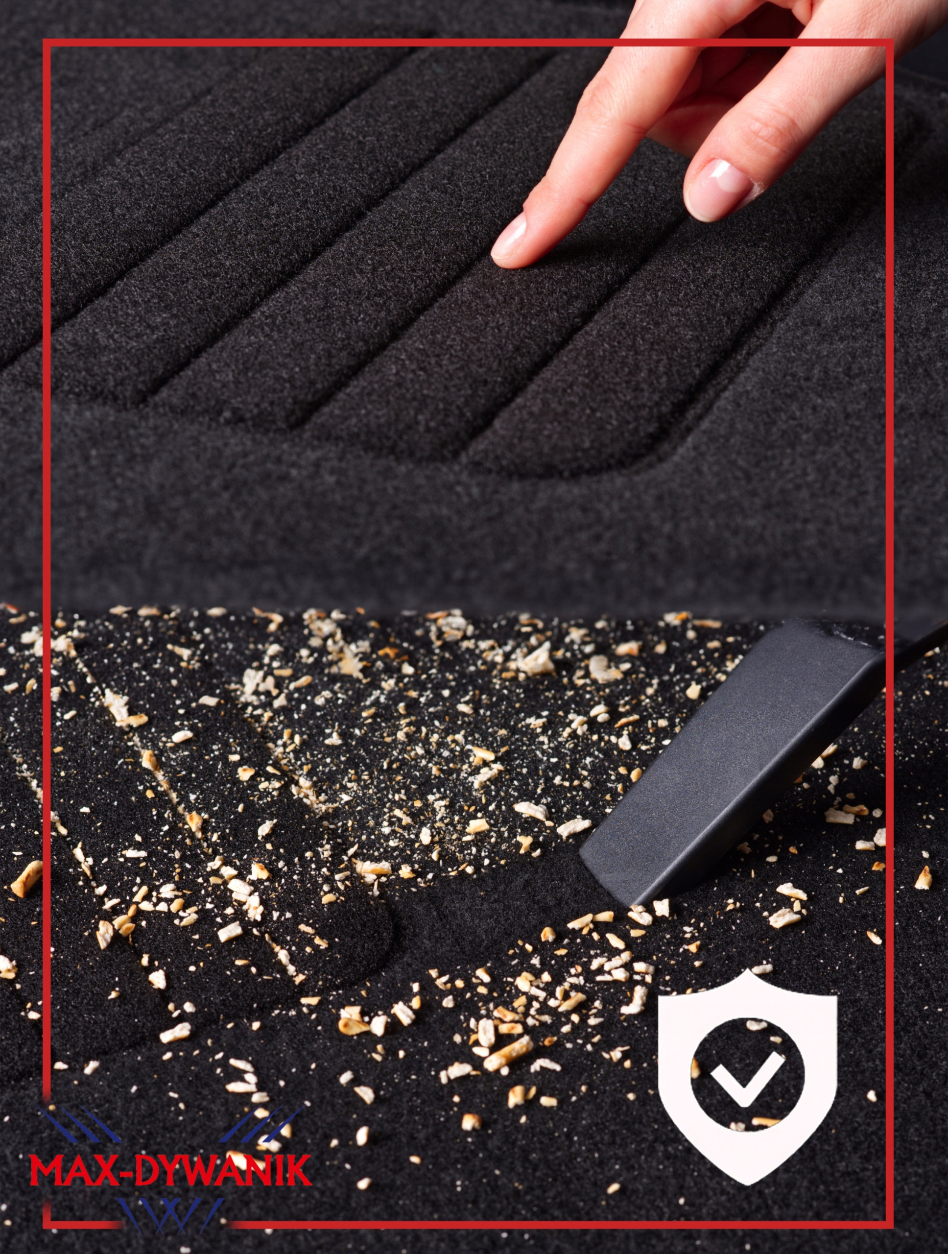 Wycieraczki CARBON czerwona nitka PERFORMANCE Producent Max-Dywanik