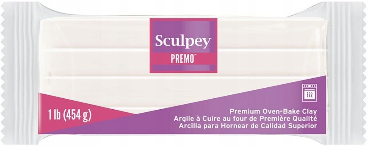 Sculpey Glina Do Rzeźbienia Premo White Translucent 454g