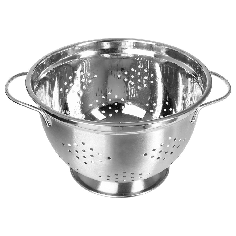 

Durszlak Metalowy Z Rączką Na Makaron Duży 25 cm