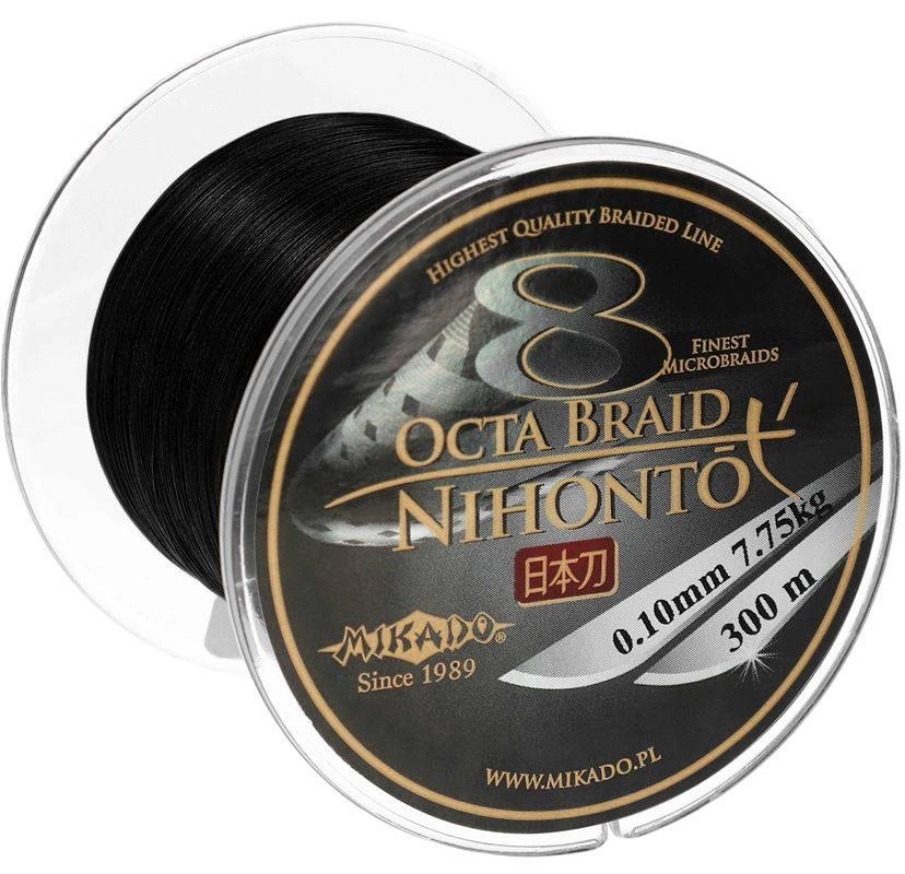 Plecionka Mikado Nihonto Octa Braid 0,26 mm black 300m