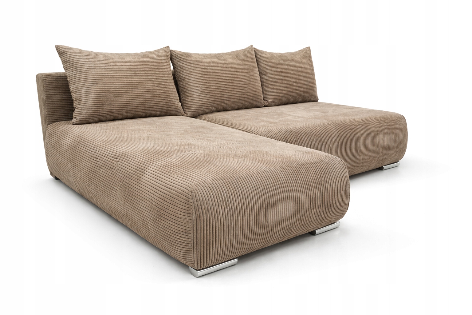 Rohová Sedací Souprava Rozkládací S Funkcí Spaní Ubo Mini Levý Cappuccino Manšestr