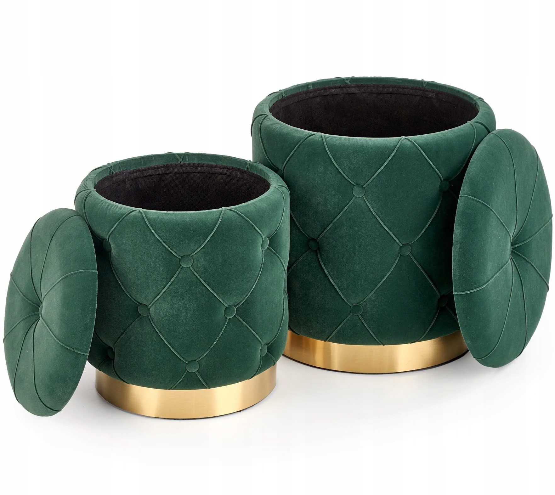 Zestaw otwieranych 2 PUF POLLY ZIELONE HALMAR Kod producenta V-CH-POLLY-PUFA-C.ZIELONY