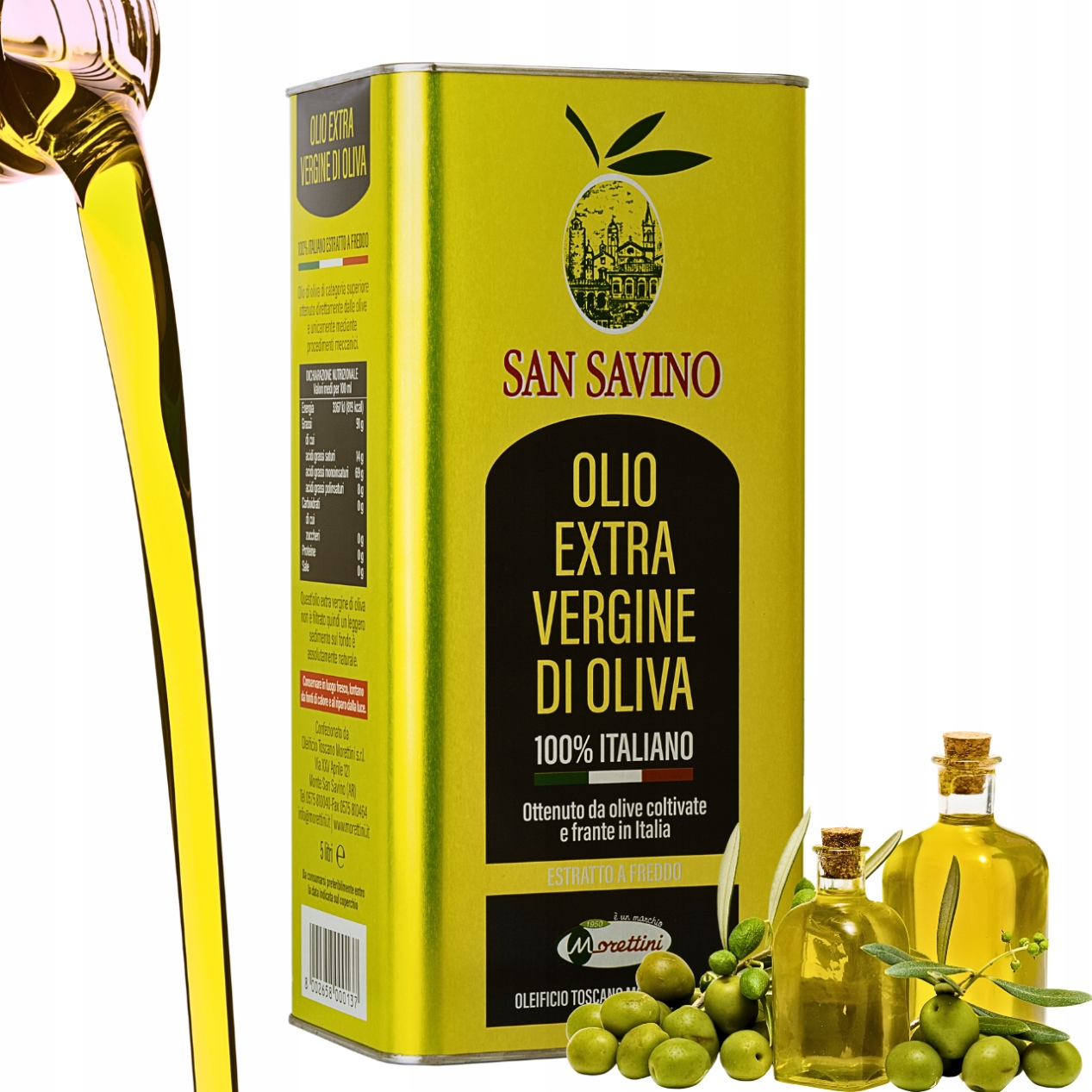 Morettini oliwa extra vergine San Savino puszka 5L Włochy Toskania