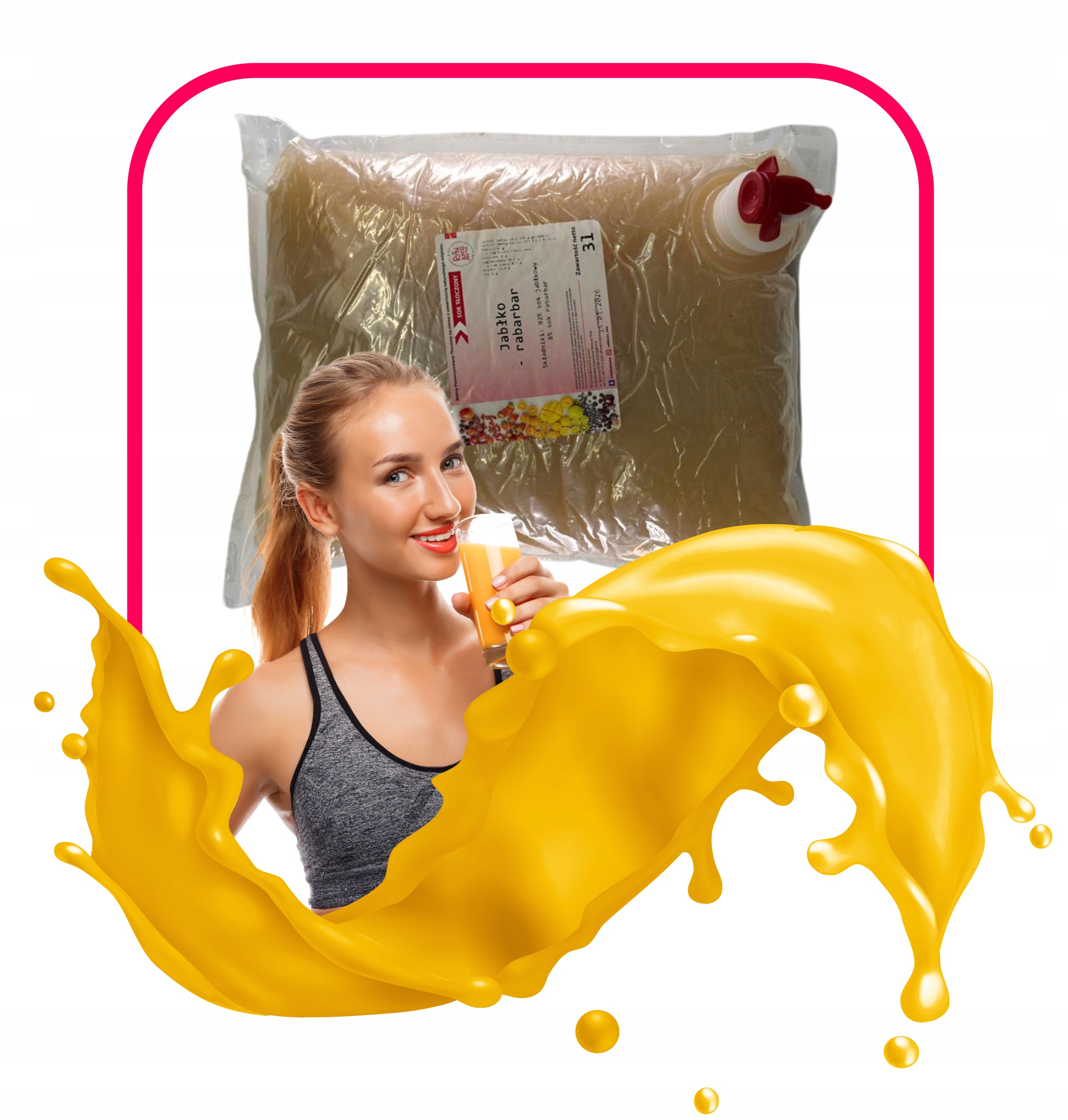 SOK JABŁKO-RABARBAR 92%-8% 3L RUBI JUICE NFC