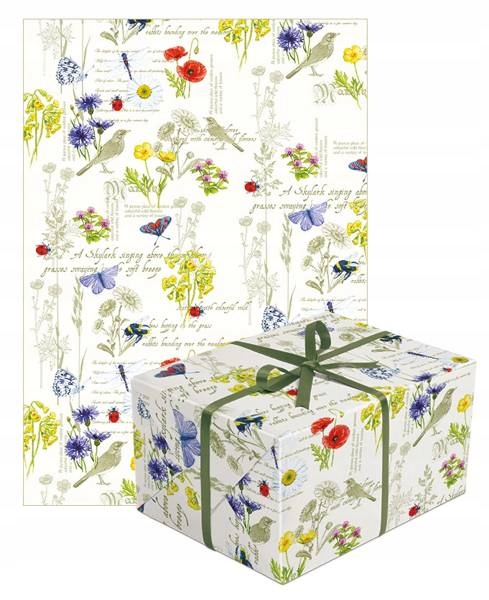 

Papier Prezentowy Kwiaty Owady Decoupage Urodziny