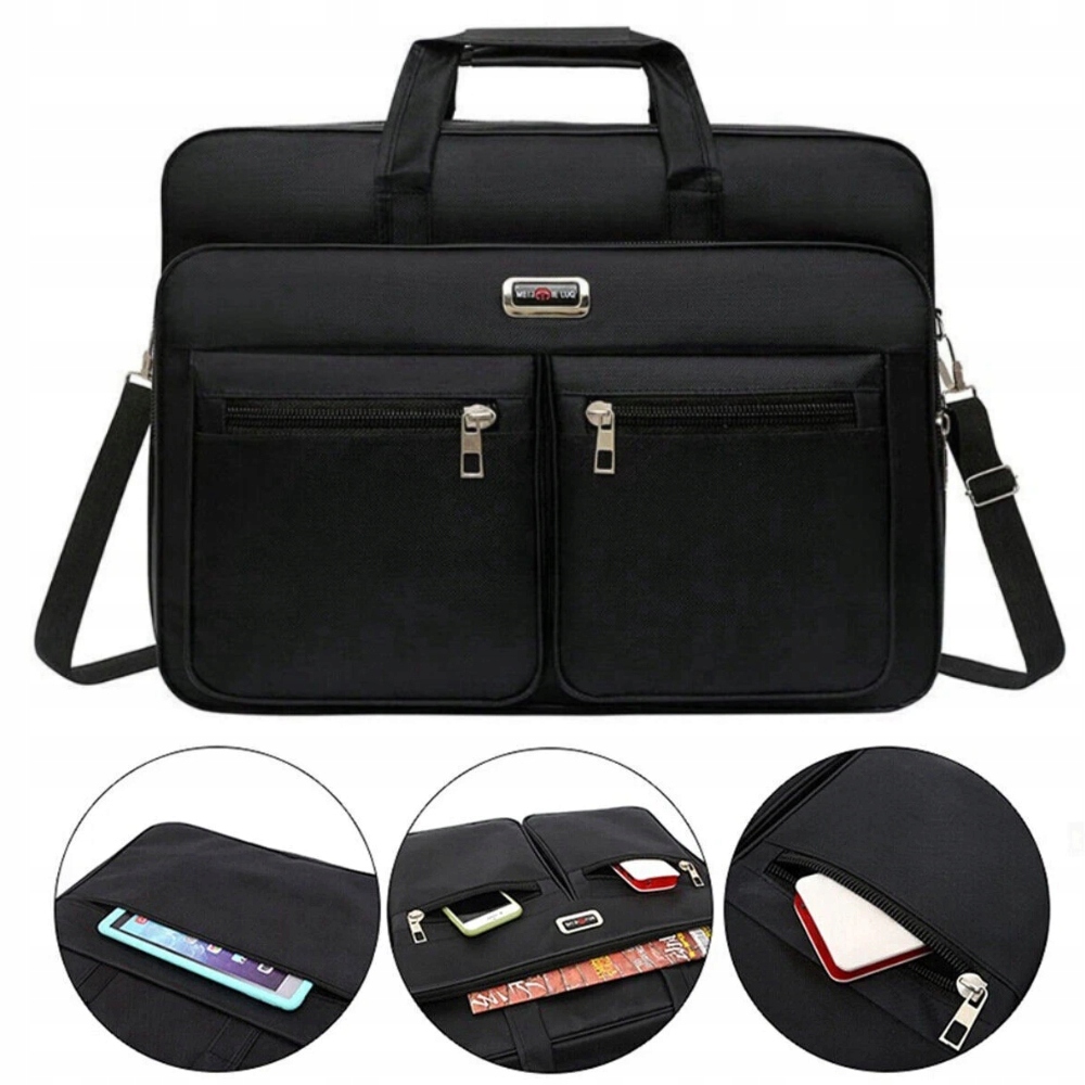 TORBA MĘSKA NA RAMIĘ NA LAPTOPA POSZERZANA DO PRACY NA DOKUMENTY