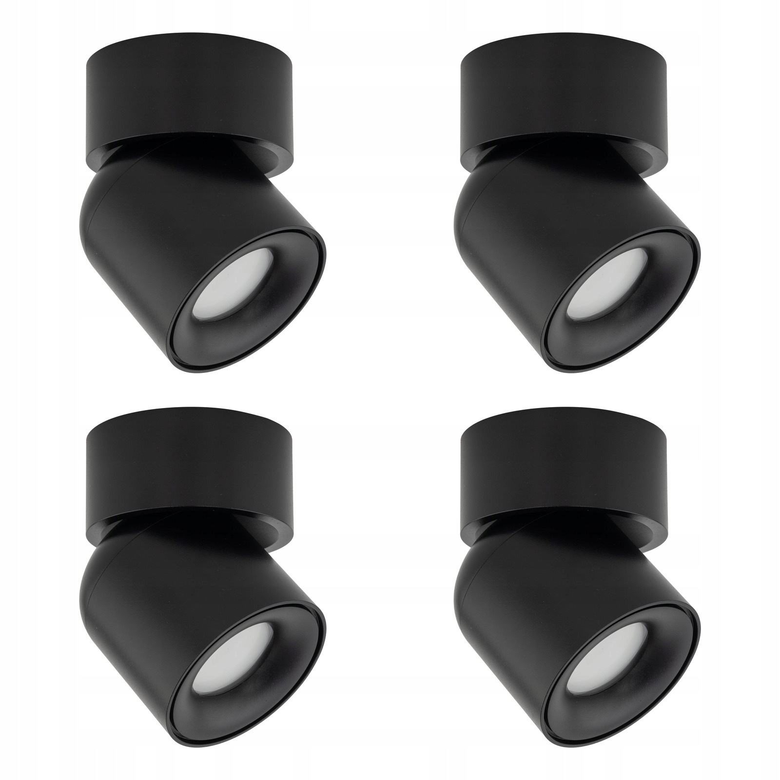 Tk Lighting Sada 4x Spot Reflektor Lampa Čierna Twist 1xGU10