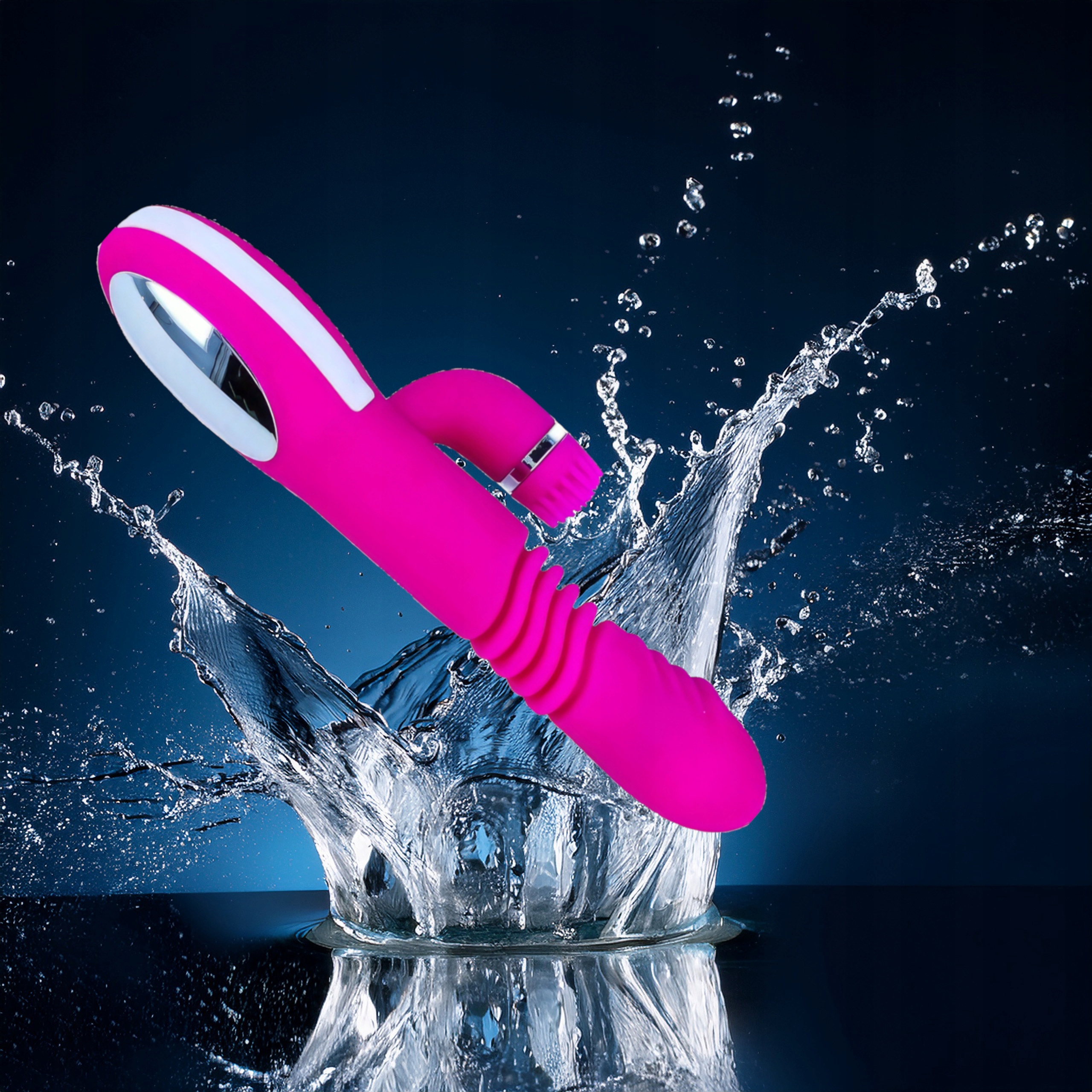 Wibrator Silikonowy Posuwisty Z Rotacją I Sex Stymulatorem Łechtaczki USB Marka Lelex