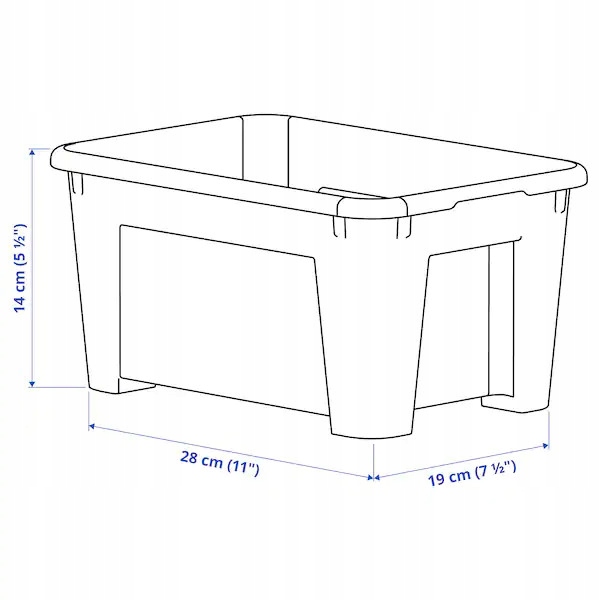 IKEA pojemnik pudełko SAMLA 28x19x14cm /5l Kod producenta 701.029.72