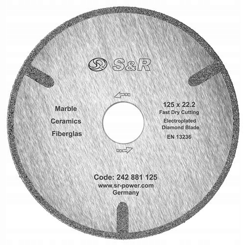 S & R Алмазний ріжучий диск 230MM.do мармуру