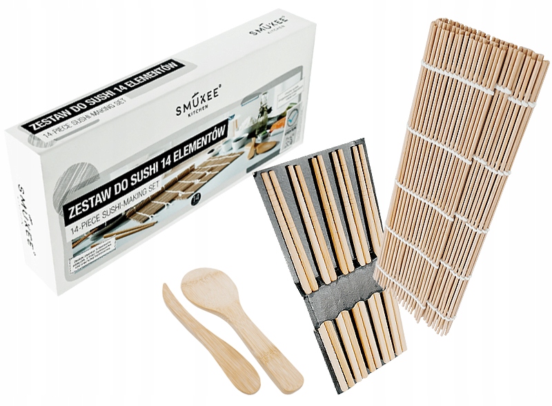 

Bambusowy Zestaw Do Robienia Sushi 14 Szt. Smukee