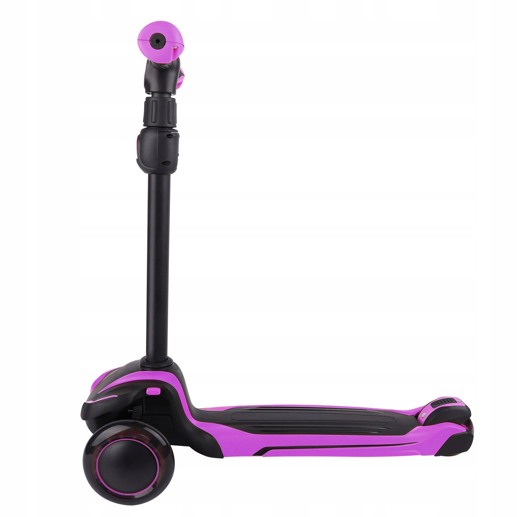 Hulajnoga dla dzieci w wieku 3-12 lat Yoleo 3 koła Led kolor fioletowy