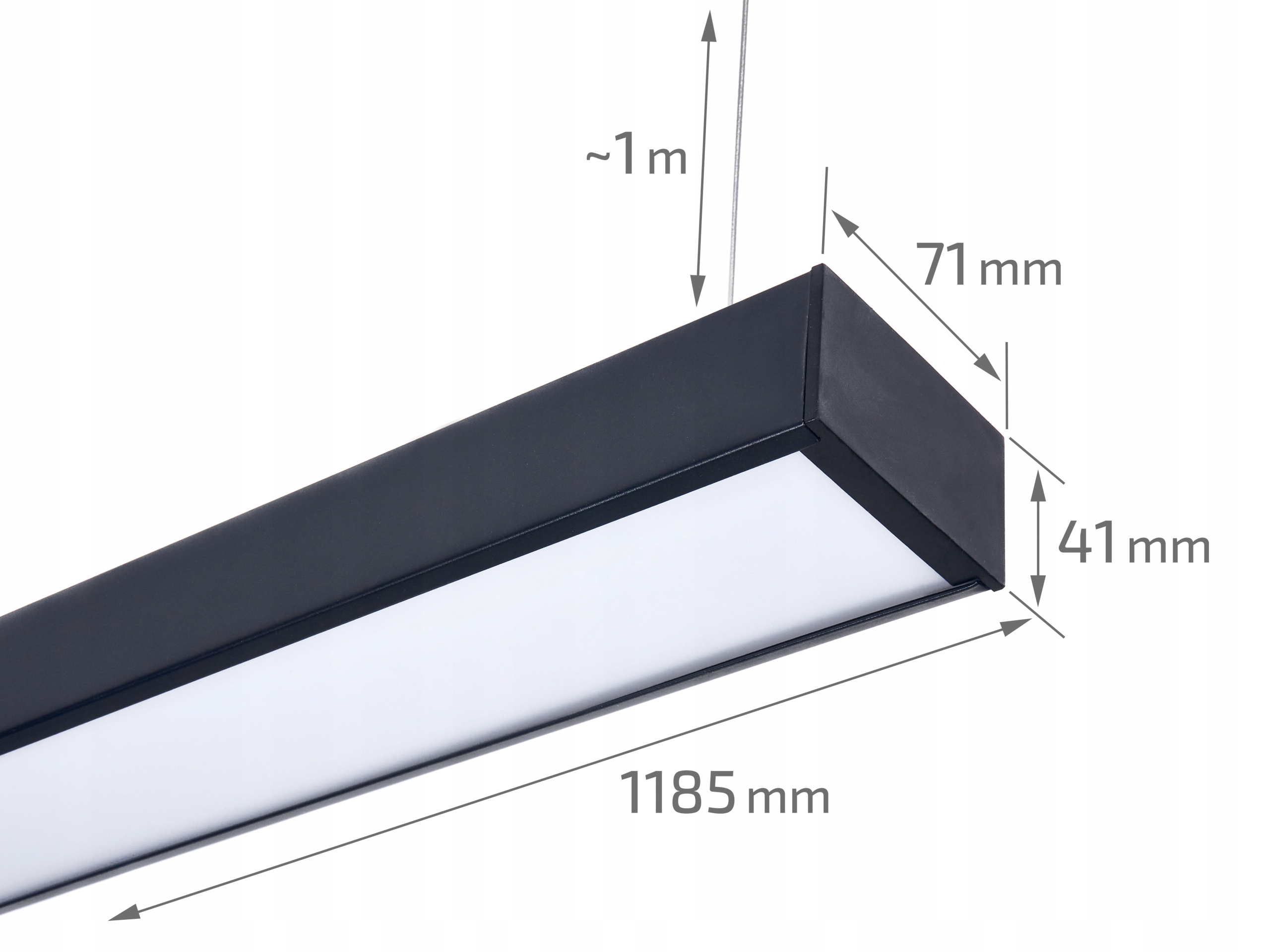 LAMPA LED LINEA WISZĄCA 40W LINIOWA Długość/wysokość 120 cm