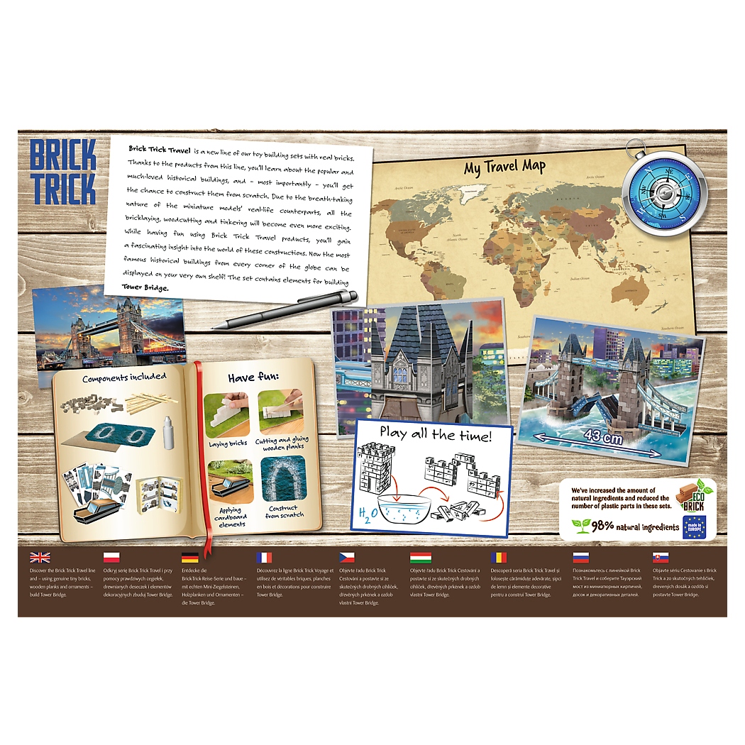 BRICK TRICK 61606 KLOCKI TRAVEL TOWER BRIDGE 7+ Marka Trefl