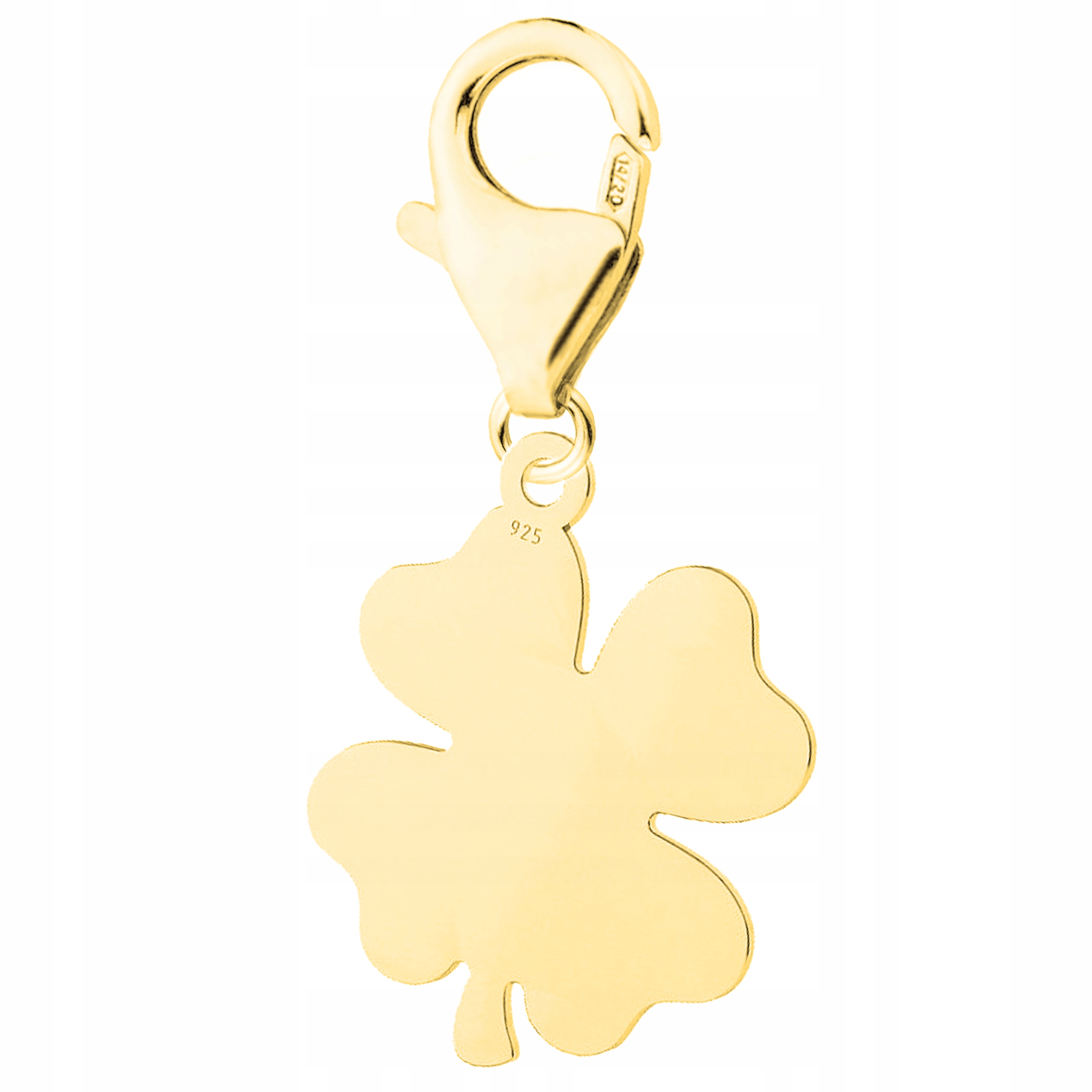 Zlatý přívěsek s jetelem Čtyřlístkem Jetel Štěstí Stříbro 925