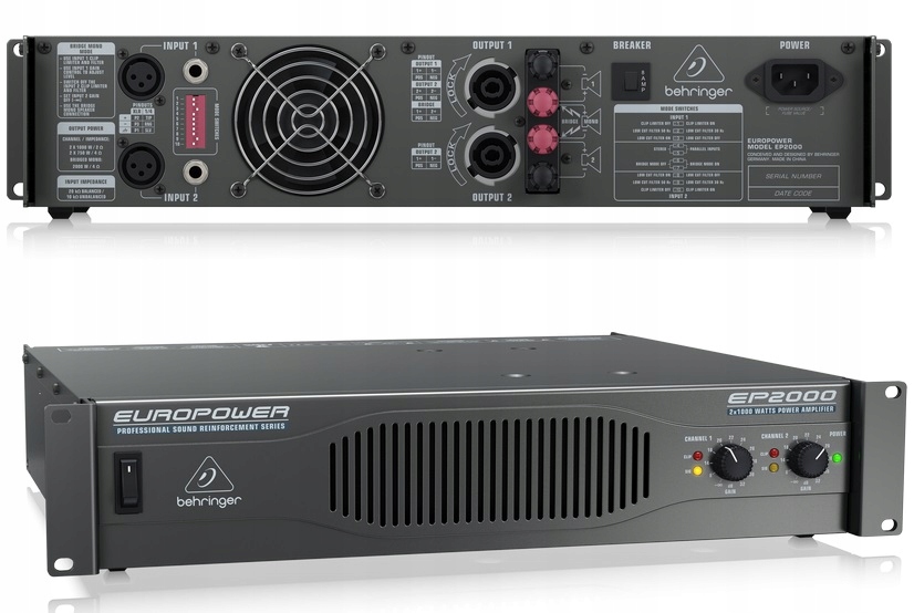 Behringer EP2000 výkonový zesilovač 2000 W s technologií Atr