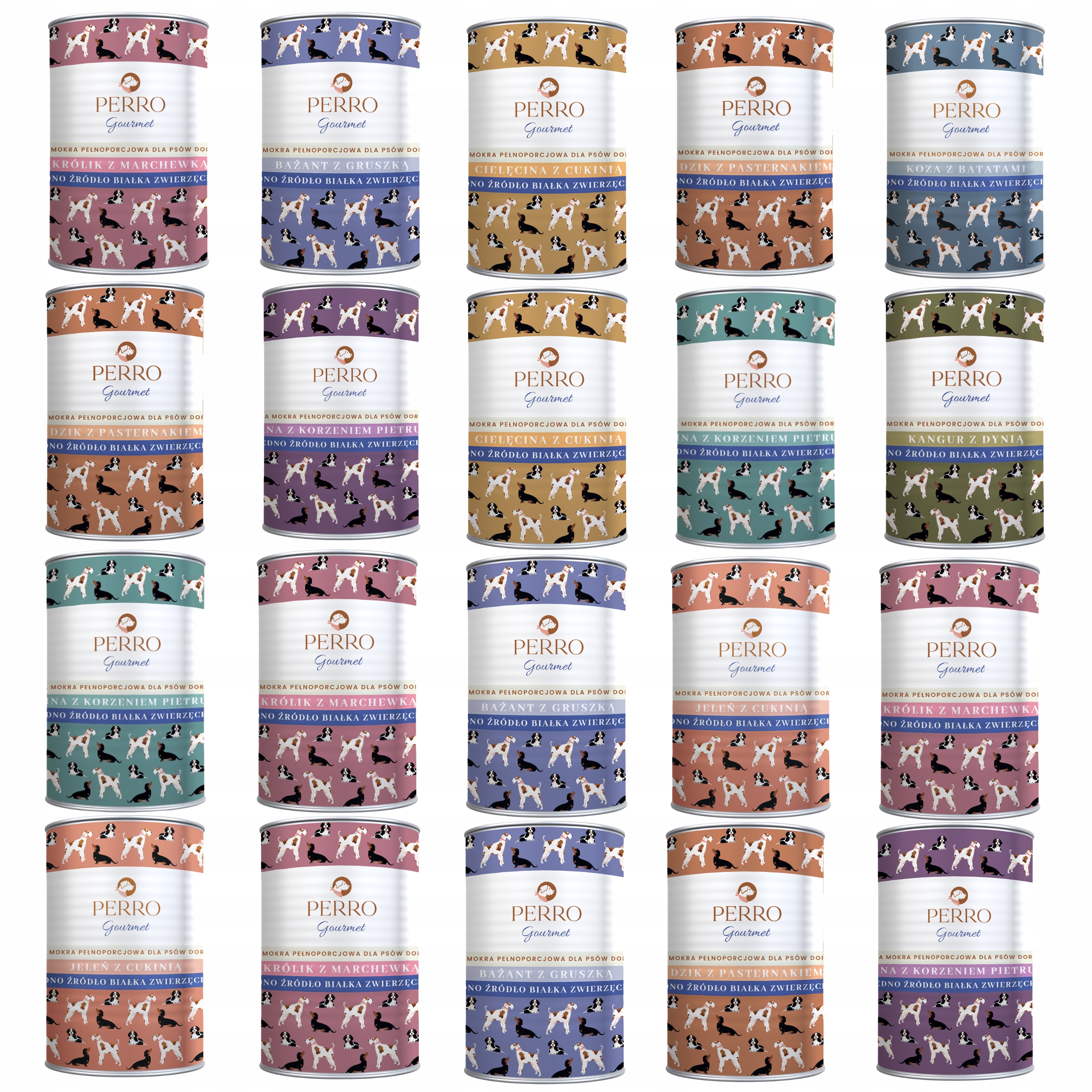 Levně Perro Gourmet Krmivo mokré pro psa mix chutí 20 x 400 g