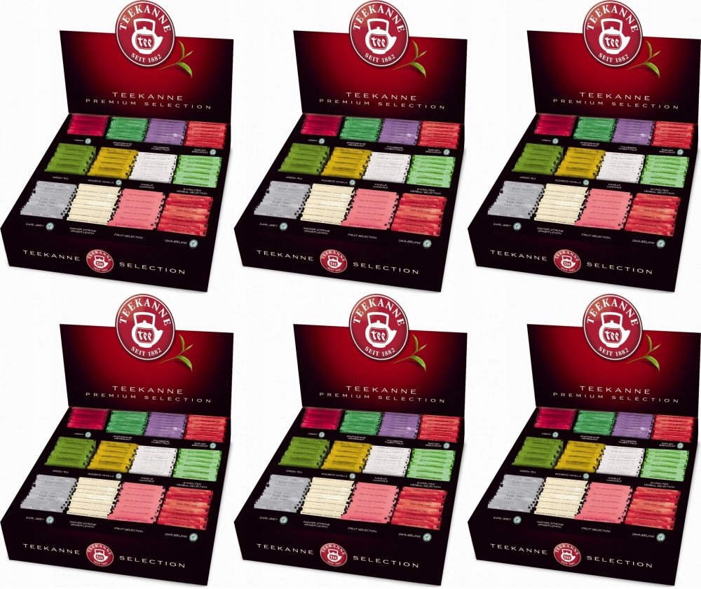 Zestaw herbat Teekanne 12 smaków 180szt x6