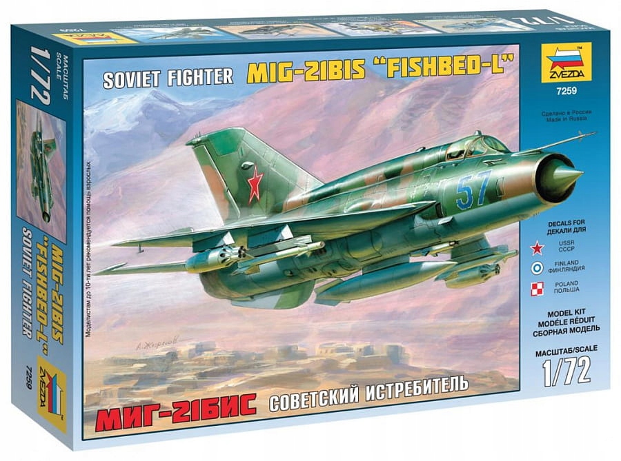 MiG-21Bis Fishbed-L (polské malování) 1:72 Zvezda 7259