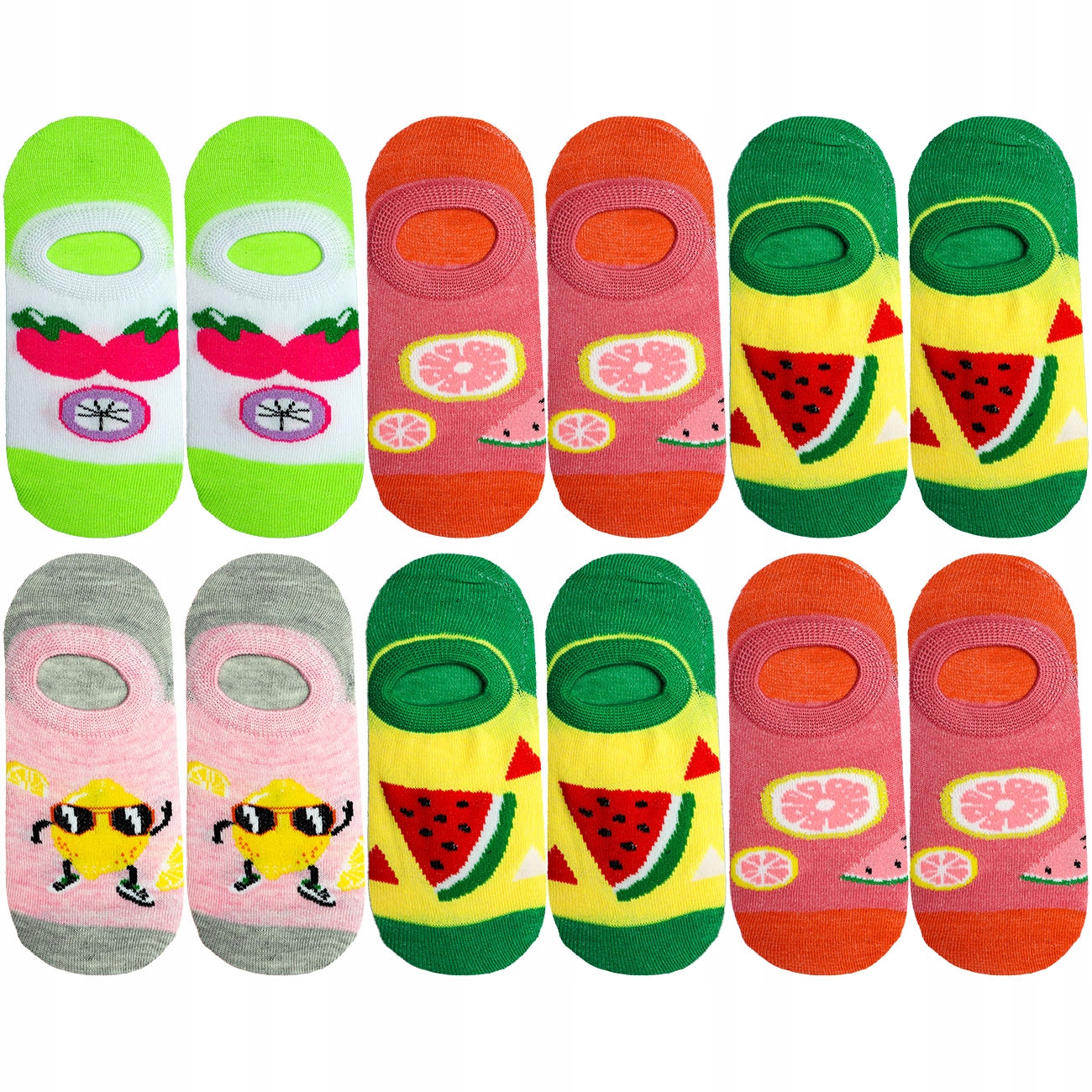 

6 Par Skarpetki Dziecięce MIX Kolor Wzór 32-36