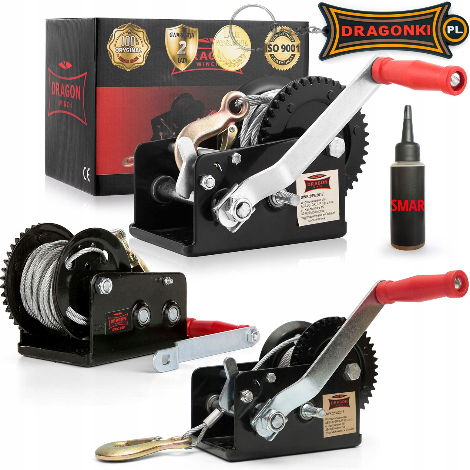 Ruční Naviják Klikový Lanový 1133kg Naviják lebiodka přenosný Dragon