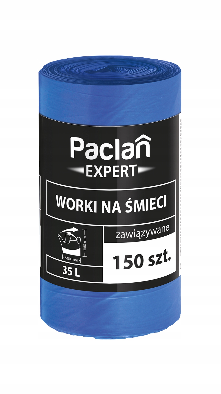 

Worki na śmieci Paclan z uszami 35 l 150 szt