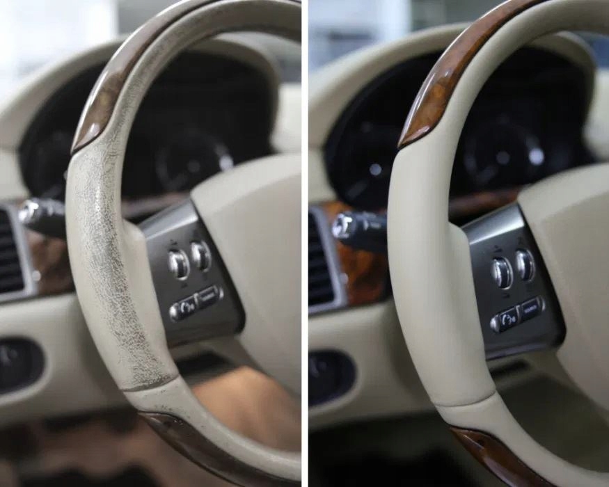 RENOSKÓR FARBA LAKIER DO SKÓRY KOŚĆ SŁONIOWA 200ml Kolor dominujący ecru