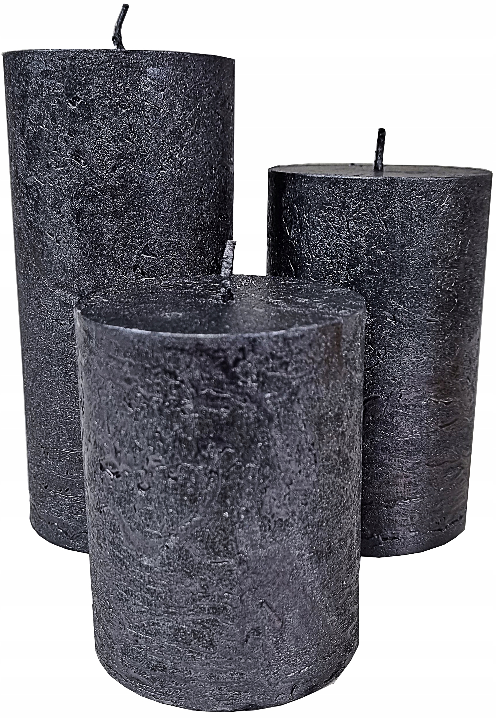 Ozdobna ŚWIECA CZARNA RUSTIC ARTMAN 9cm ŚWIECZKA Marka Madex