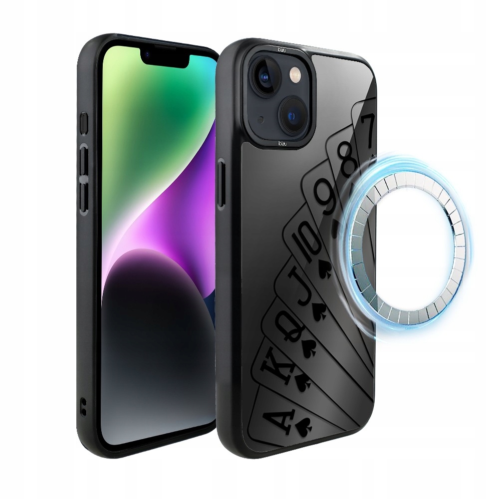 Matný Pouzdro DropGuard pro iPhone 14 Ibizu s MagSafe, hrací karty