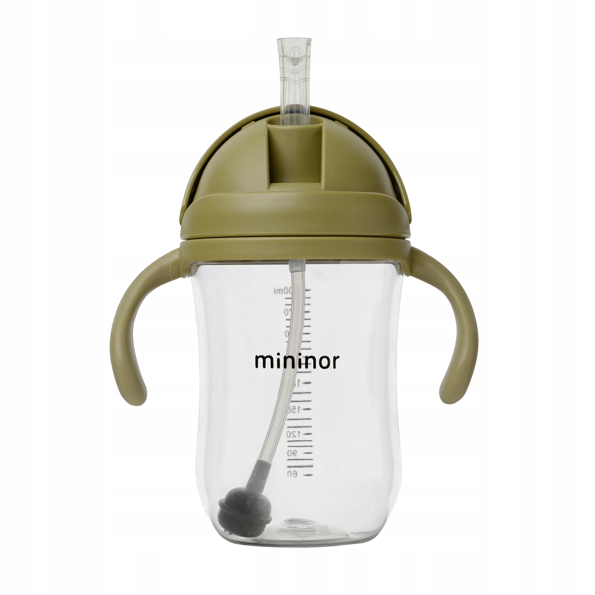 MININOR BIDON ZE SŁOMKĄ 330 ML MOSS GREEN