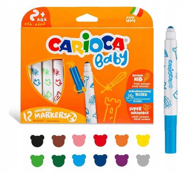 

Pisaki Jumbo Carioca Baby 12 kol dla maluchów 2+