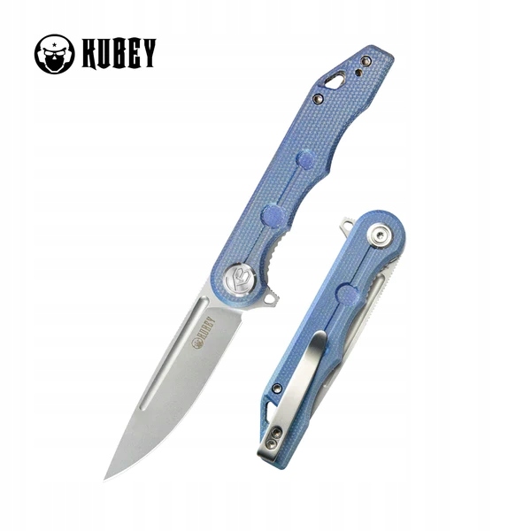 Nůž Edc Kubey Mizo Blue Micarta, Bead Blasted AUS-10 od Tiguass
