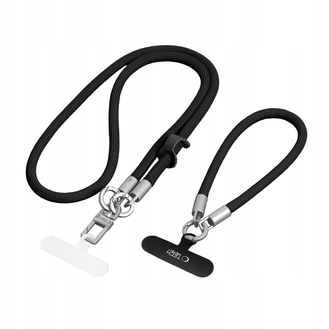 Smycz Tech-Protect C10S Rope crossbody i na nadgarstek czarna/titanowa