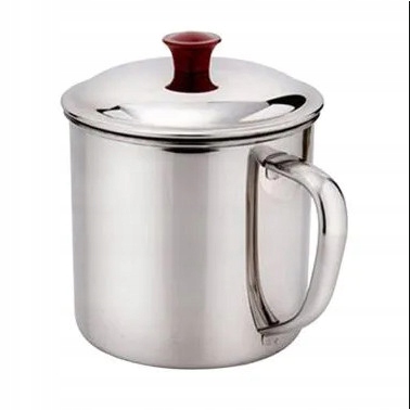 

Kubek Turystyczny Stalowy z pokrywką 600ML KB18