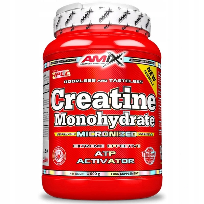 Amix Creatine Monohydrate 1000g Přírodní Bezchuťový Kreatin Monohydrát