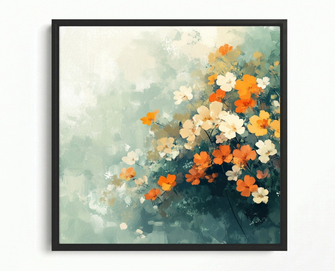 Obraz Rám Americký Box Květiny Keř Zahrada Příroda 40x40