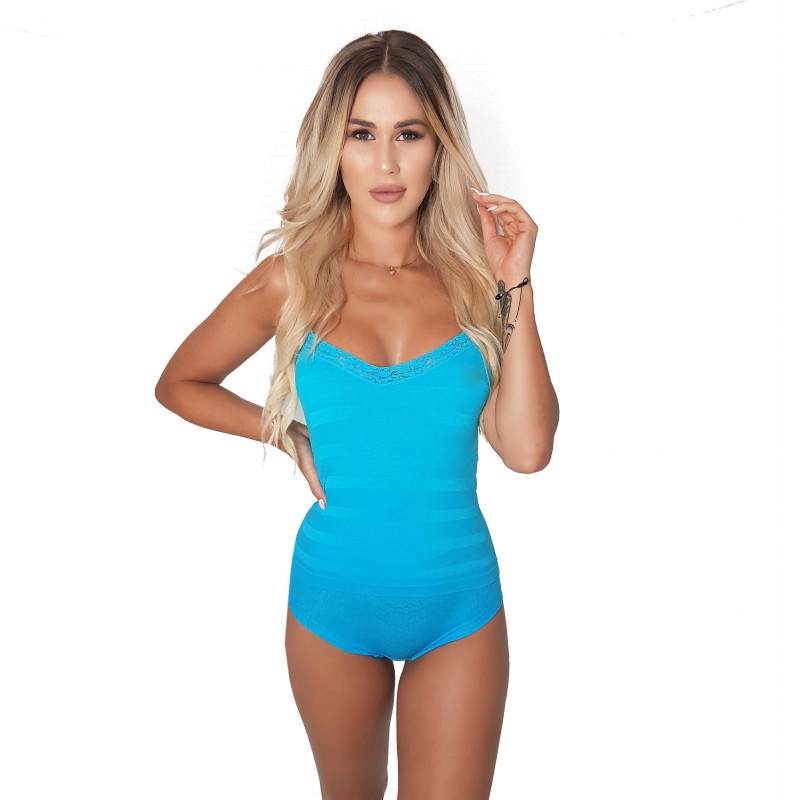 

Piżama damska Sky błękitna koszulka top + bokserki