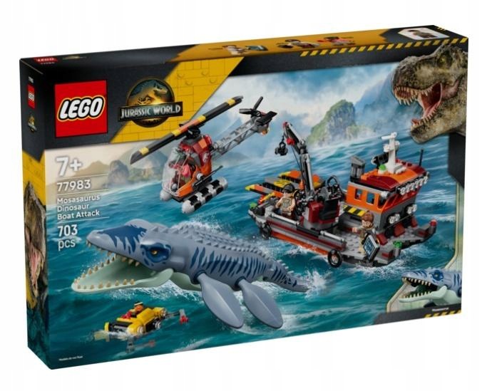 Lego(r) Jurský Svět 77983 Útok mozazaura na loď