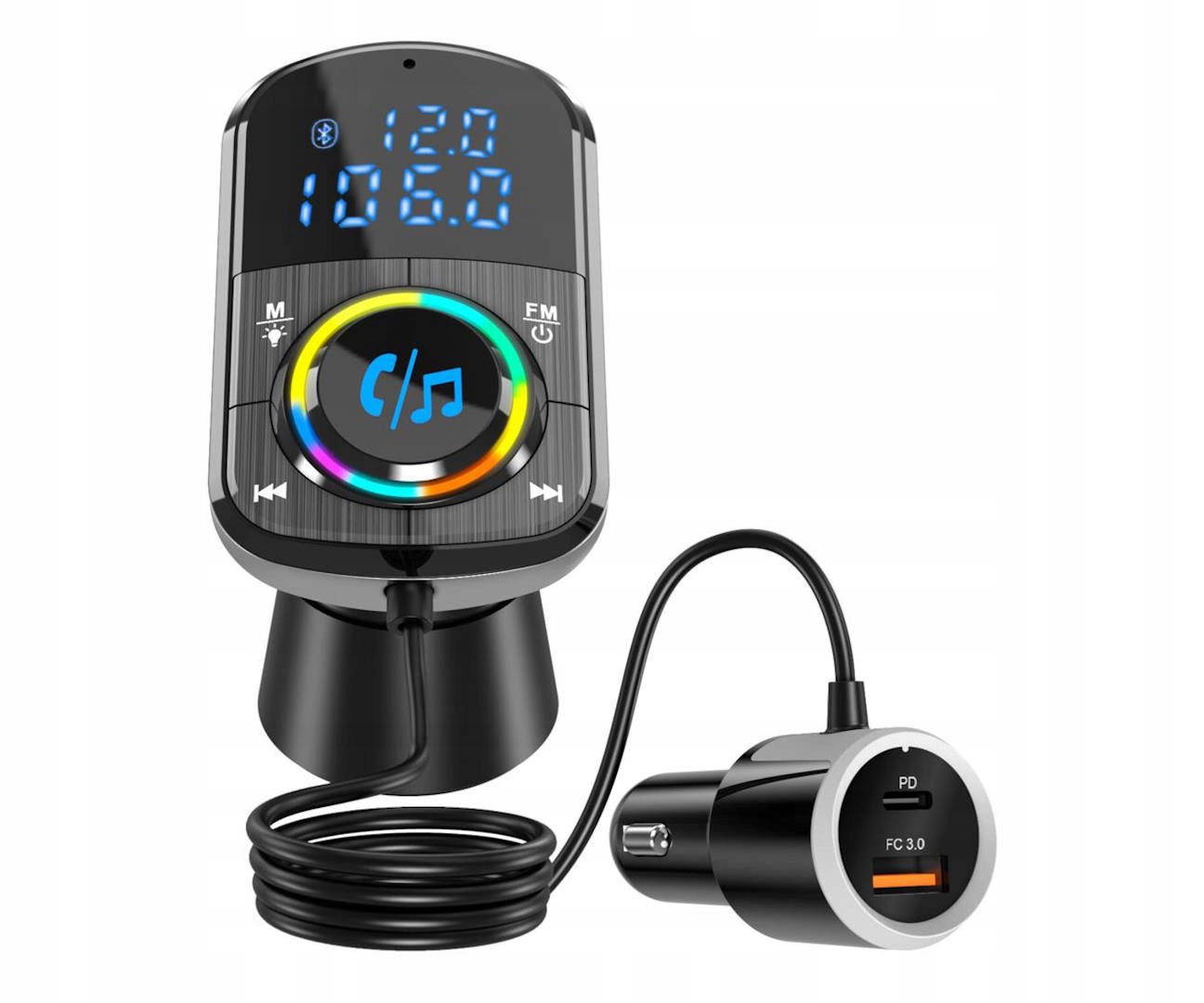 Navitel BHF08 Pro Bluetooth Fm Transmiter samochodowy 12V 24V MP3 Usb Sd