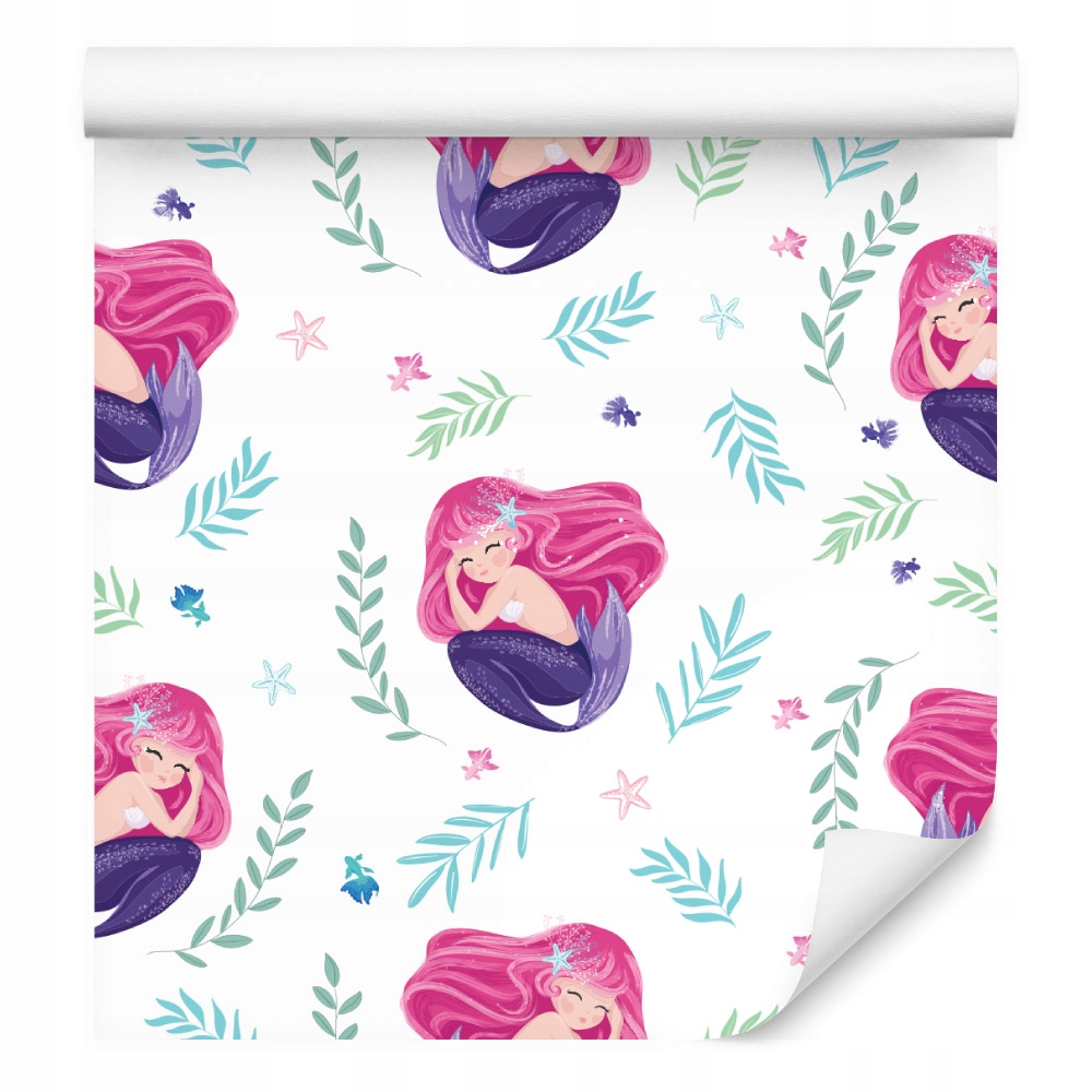 Pohádková tapeta rostliny, mořské panny, do dětského pokoje