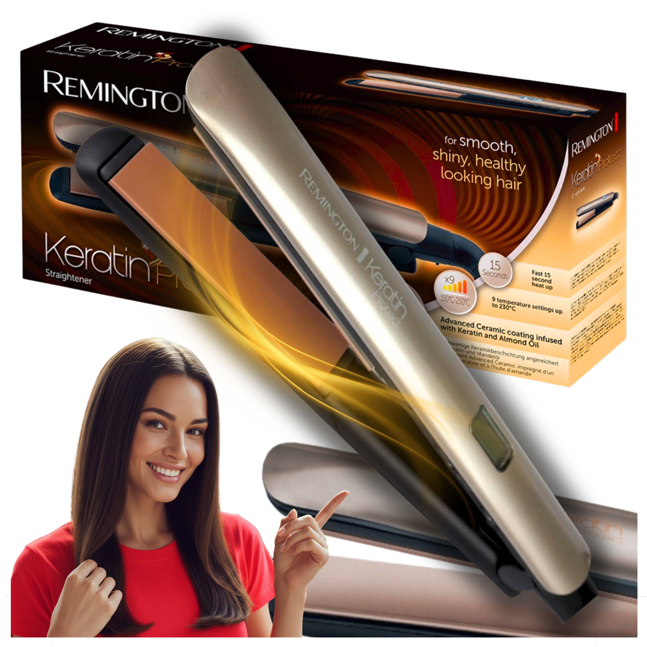 Solidna Prostownica Remington Do Włosów Dla Kobiet Ceramiczna Profesjonalna