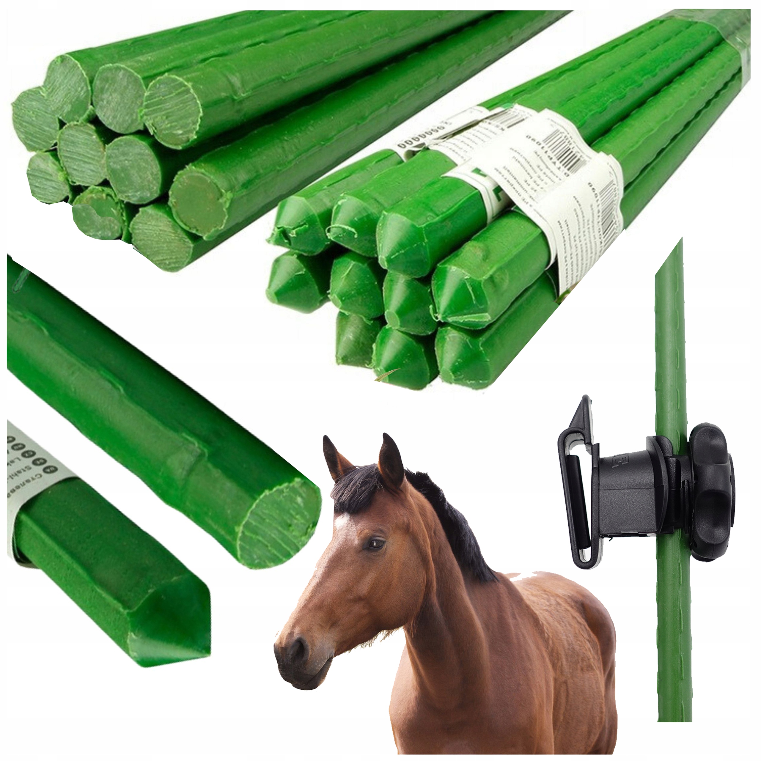 20x Paliki Słupki 150cm do Ogrodzenia Metalowe Pastucha na Izolatory Zestaw