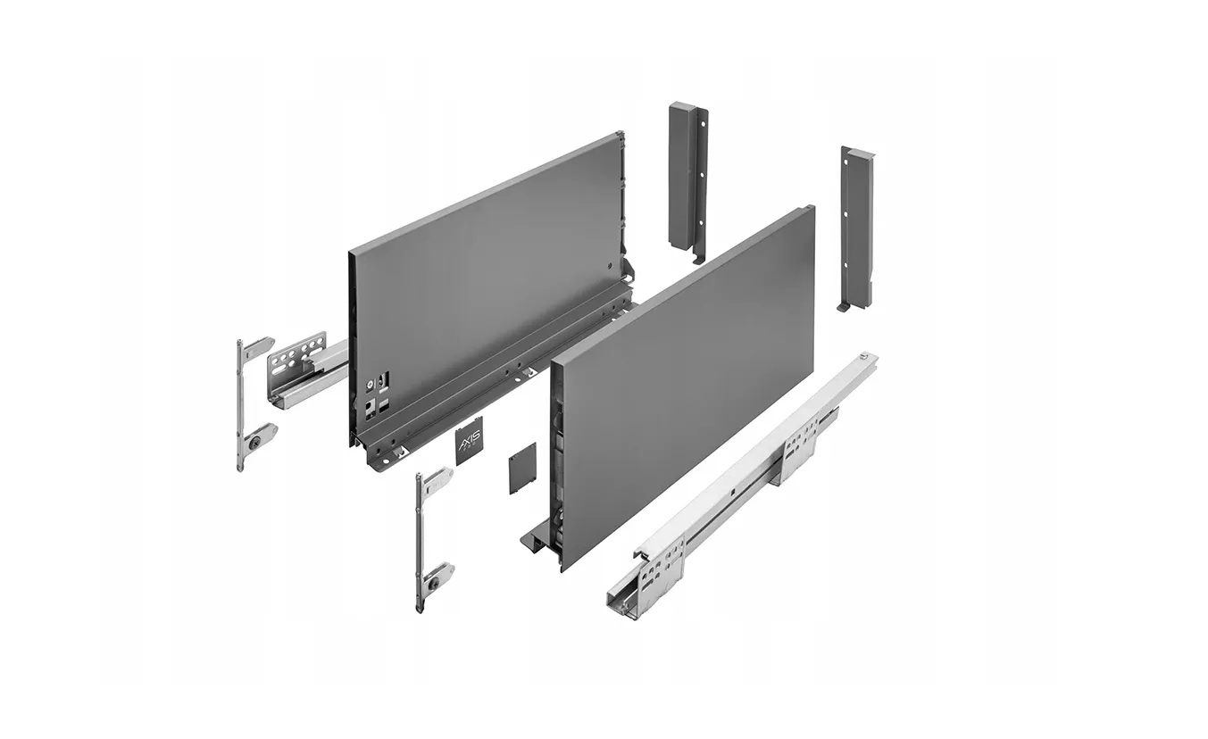 Szuflada Gtv Axis Pro antracyt Bardzo Wysoka 600 H199 L600 199 3D 40kg