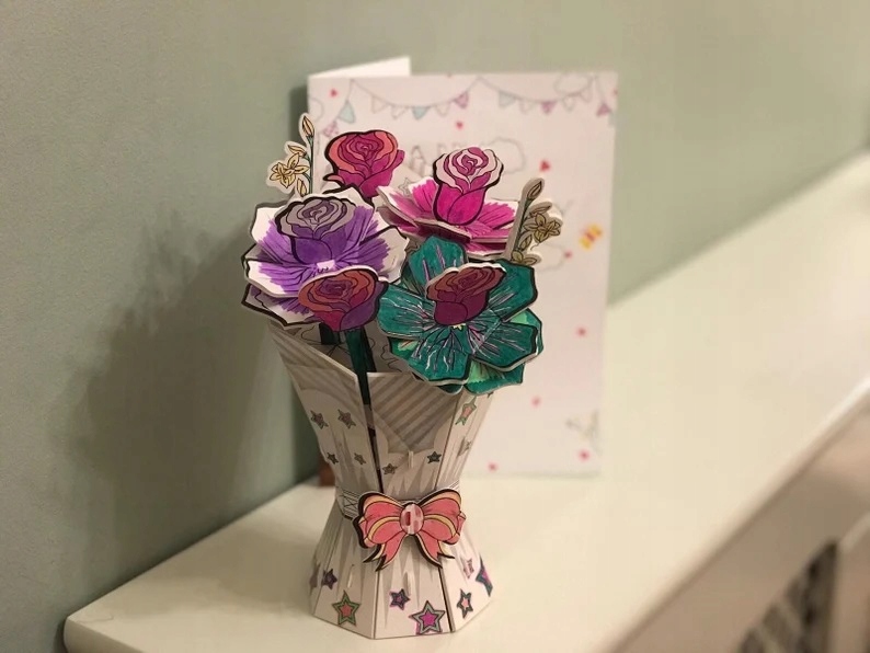 PUZZLE 3D DO KOLOROWANIA KWIATY RÓZE Marka Ambasador