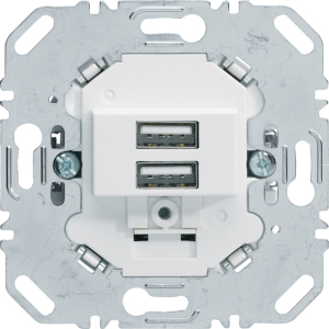 

Berker One.platform gniazdo ładowarka 2x Usb biały