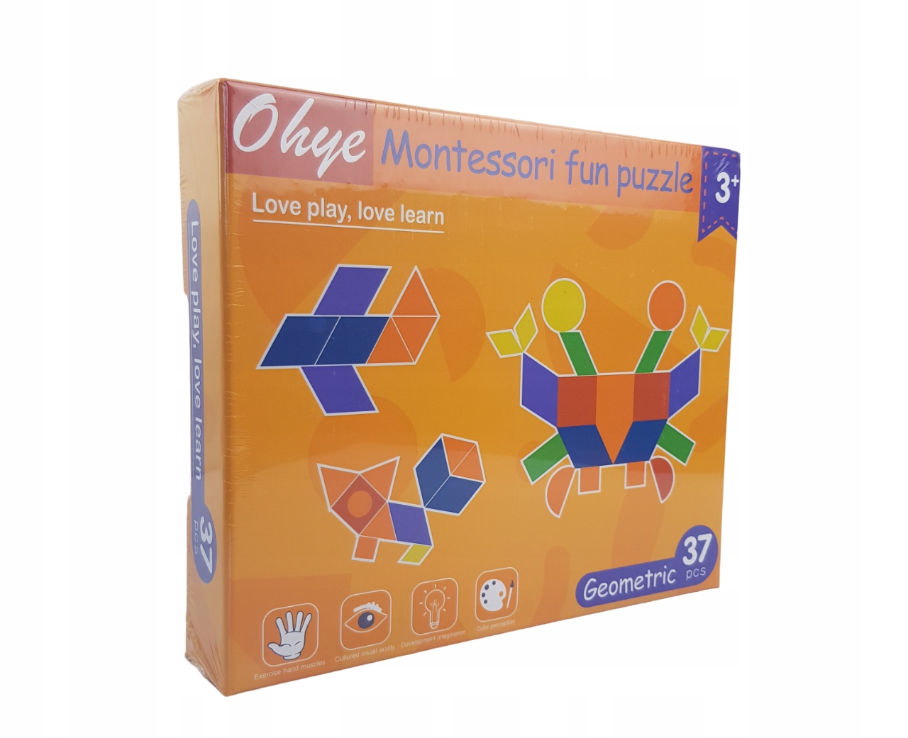 DREWNIANE PUZZLE UKŁADANKA GRA LOGICZNA MONTESSORI Materiał drewno