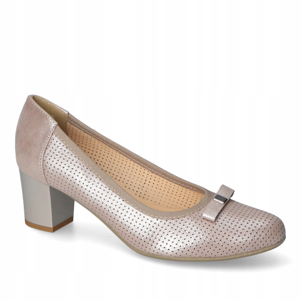 Dámské lodičky Arka Cappucino Semišové s ozdobou 36